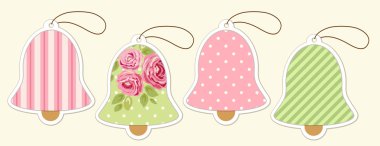 colored cute bells tags clipart