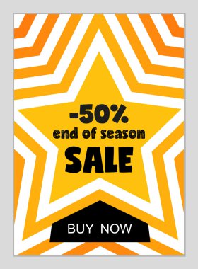 düz tasarım tarzında satış web sitesi afişi.