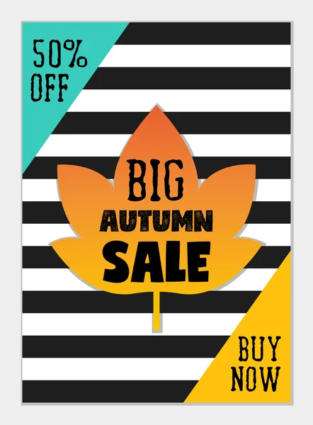 Cartaz de venda outono — Vetor de Stock