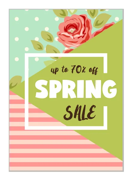 Plantilla de folleto de venta estacional primavera — Vector de stock
