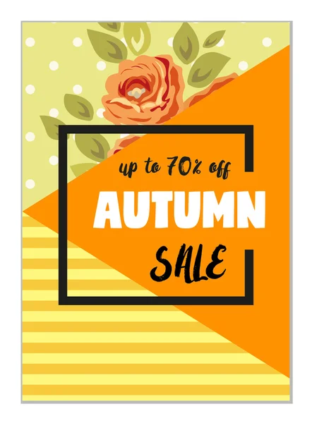 Cartel de venta de otoño — Vector de stock