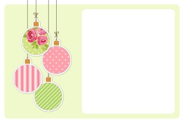 Kart shabby chic Noel topları ile