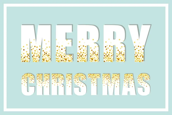 Buon Natale banner con coriandoli d'oro — Vettoriale Stock