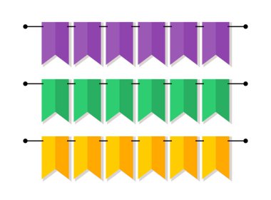 yeşil ve sarı kiraz kuşu bayrakları 