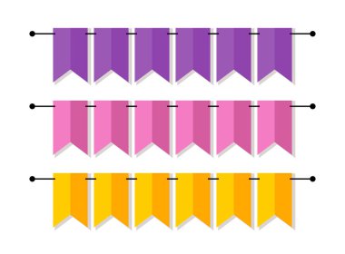 pembe ve sarı kiraz kuşu bayrakları 