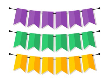 yeşil ve sarı kiraz kuşu bayrakları 