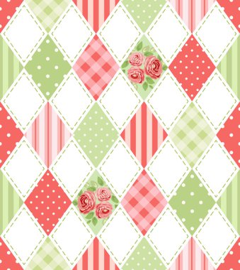  rhombus şekiller çiçekli desen