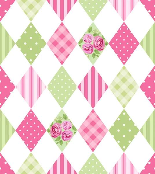 rhombus şekiller çiçekli desen