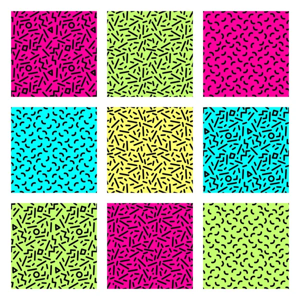 Memphis style pattern with squares — Stock Vector