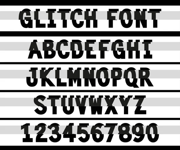Old school style glitch font — Stock Vector