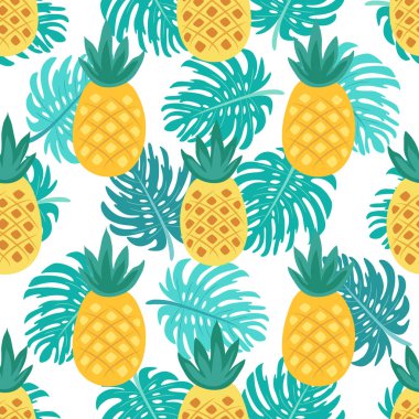 Ananas ile şirin seamless modeli