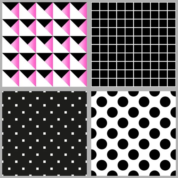可爱的 80 年代风格无缝的几何图案 — 图库矢量图片