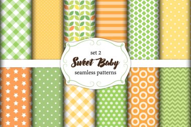 İskandinav Sweet Baby Dikişsiz desen kumaş dokular ile sevimli dizi