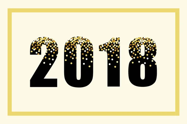 Lyxiga 2018 nyår guldglitter bokstäver för din dekoration — Stock vektor