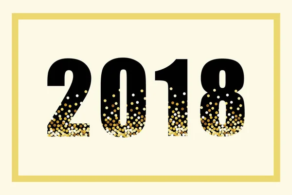 Lyxiga 2018 nyår guldglitter bokstäver för din dekoration — Stock vektor