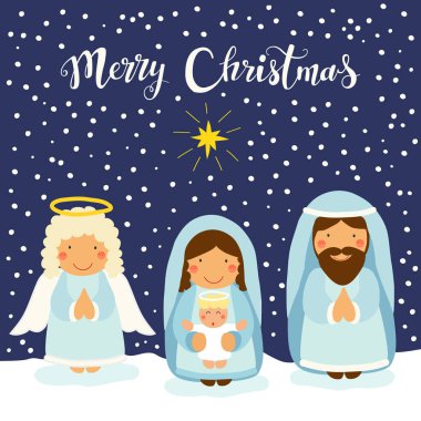 Doğum sahnesi karakterinin sevimli el çekilmiş