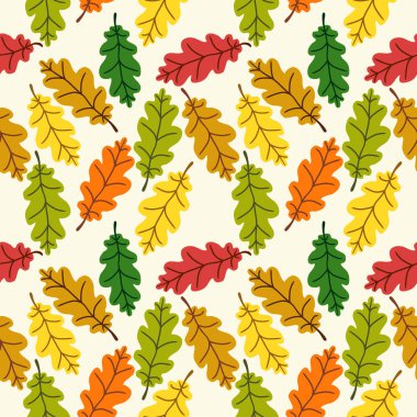 Geleneksel sonbahar renklerde kalkıyor gibi doğa öğeleri sevimli sonbahar seamless modeli rustik el ile çizilmiş