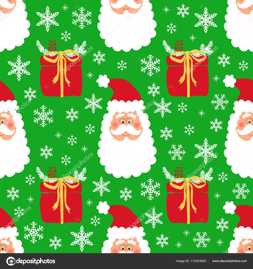 Cute Childish Winter Seamless Pattern With Hand Drawn