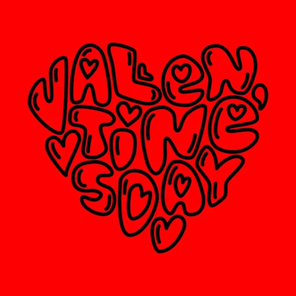 Moda lat 80 stylu Happy Valentines Day Typografia litery — Wektor stockowy