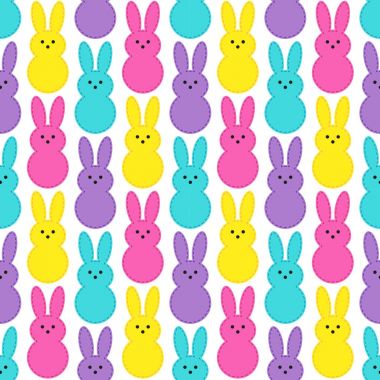 Şirin Paskalya Dikişsiz desen tasarım tavşanlar komik çizgi film karakterleri ile