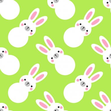 Şirin geometrik Paskalya Dikişsiz desen tasarım bunny ile