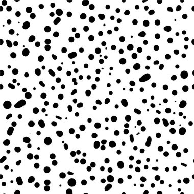 Elle çizilmiş sorunsuz yinelenen desen soyut şekiller fırça darbeleriyle siyah beyaz