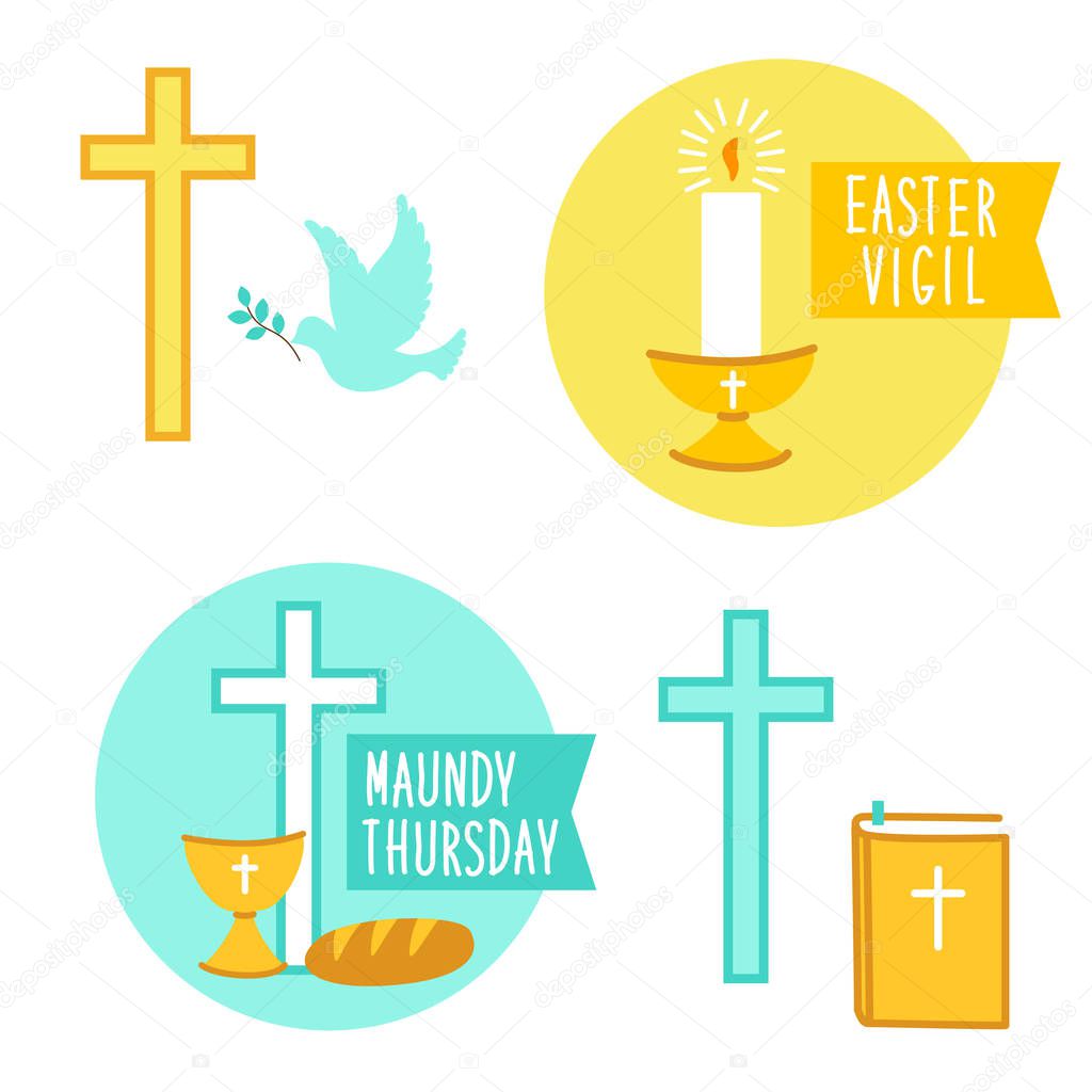 Holy Week Easter Vigil and Maundy Thursday icons