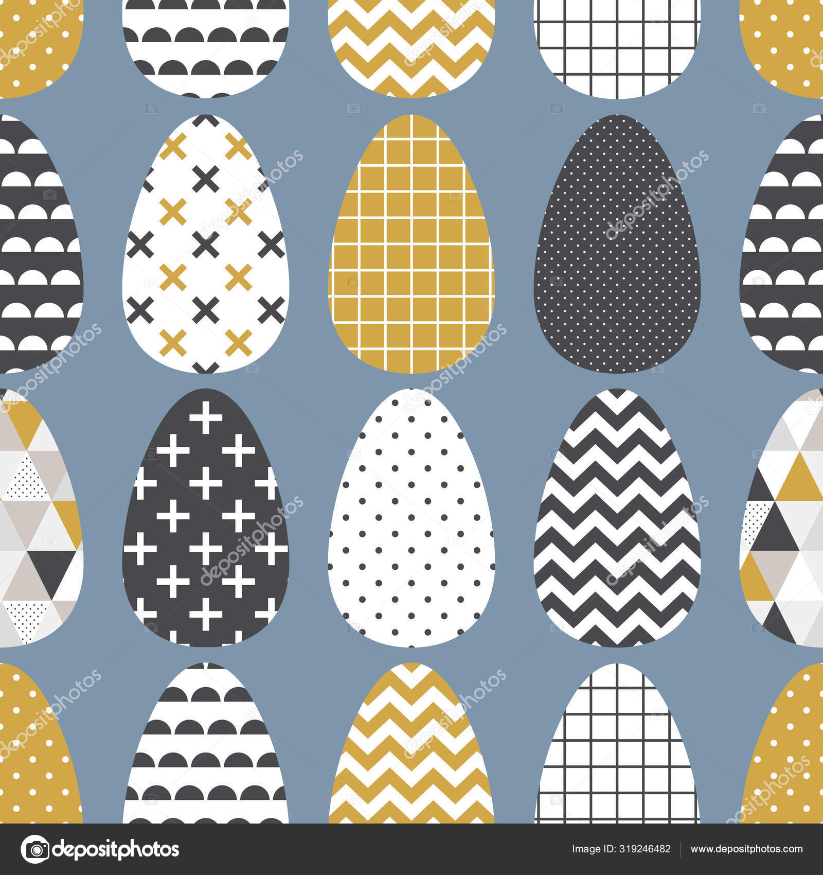 Stunning cute patterns black and white Cute Scandinavian Easter Eggs Seamless Pattern With Geometric Tribal Ornament In Black White And Gold Colors Of Ethnic Patterns Vector Image By C Ishkrabal Stock 319246482