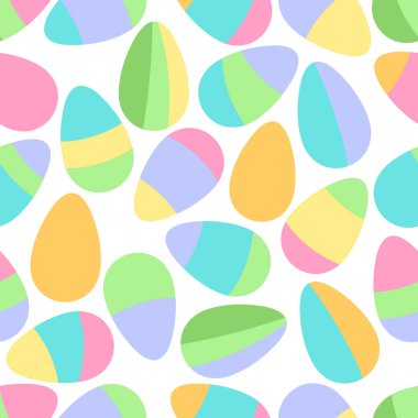 Düz minimalizm tarzında şirin Paskalya Yumurtaları geometrik, soyut, pürüzsüz desenli arka plan