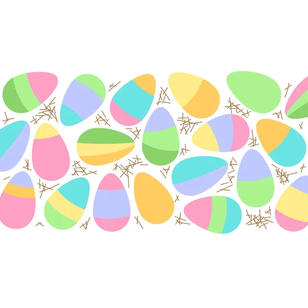 Cute Easter Eggs geometric abstract background in flat minimalism style — Stock Vector