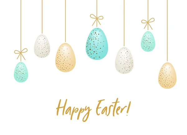 Carino lusso sfondo di Pasqua con uova punteggiate — Vettoriale Stock