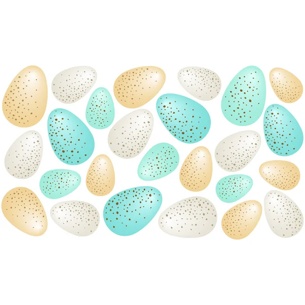 Luxo bonito fundo de Páscoa com ovos pontilhados — Vetor de Stock