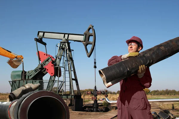 Oil Pipeline Construction — Stock Photo, Image