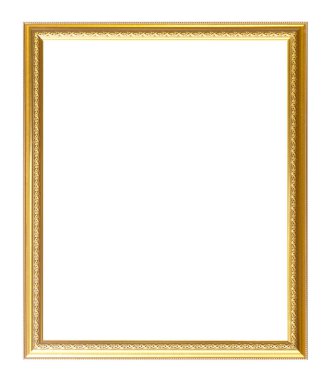izole altın resim çerçevesi