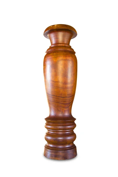 Vase en bois brun — Photo