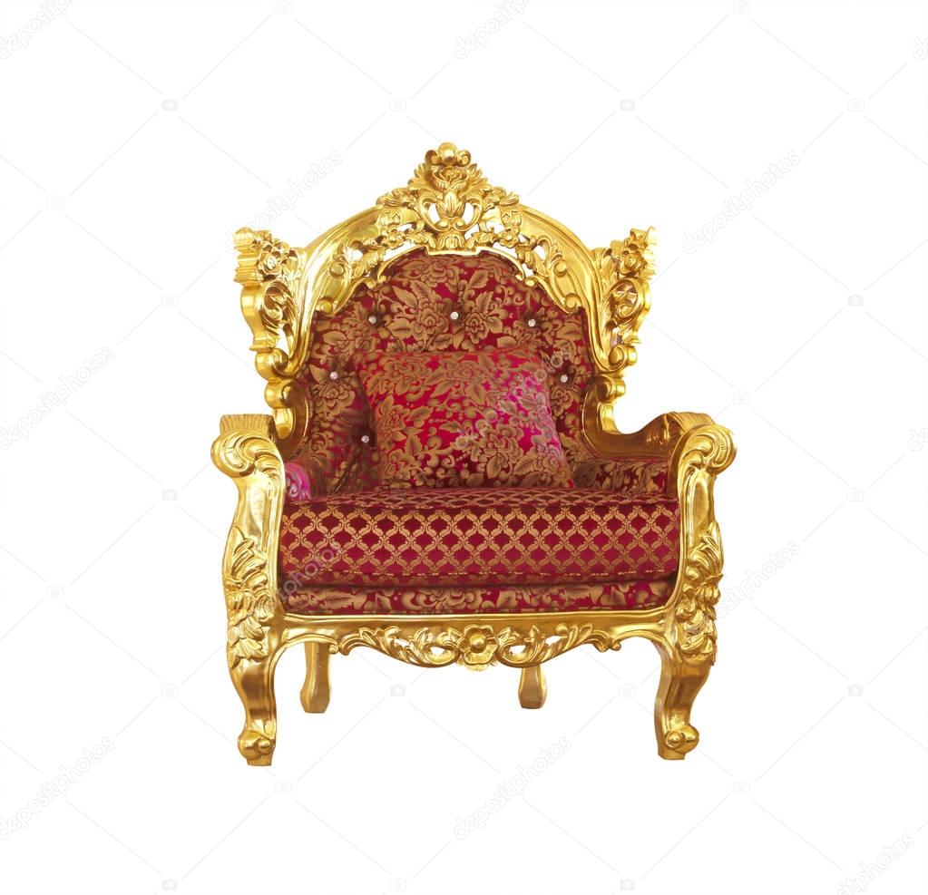Chair luxury isolated white background