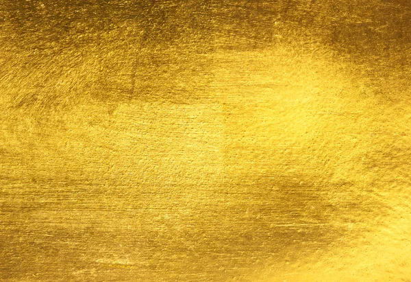 Shiny yellow leaf gold foil texture — Stock Photo, Image