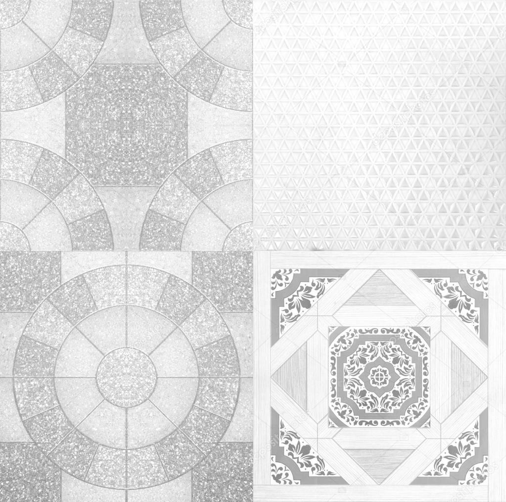 White tiles abstract background 