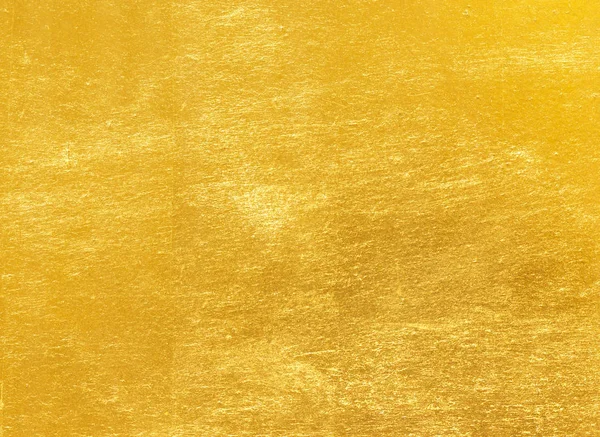 Shiny yellow leaf gold foil texture — Stock Photo, Image