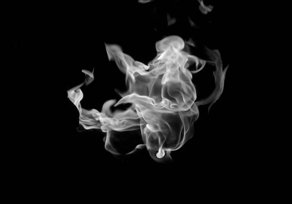 Fog or smoke isolated black background special effect
