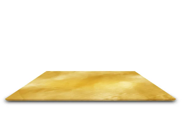 Placa de metal dourado isolado — Fotografia de Stock