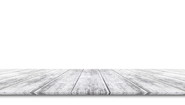 White wooden floor isolated
