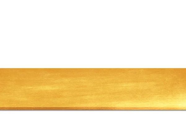 Zlatá kovová deska, samostatný — Stock fotografie