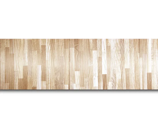 Holzwand isoliert auf weißem Hintergrund. — Stockfoto