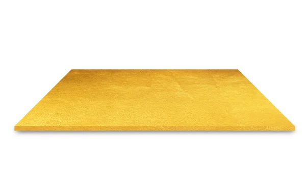 Zlatá kovová deska, samostatný — Stock fotografie