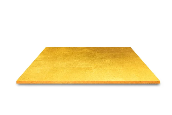 Placa de metal dourado isolado — Fotografia de Stock