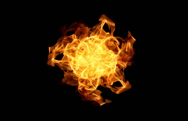 Fire Flames Black Background Abstract — Stock Photo, Image