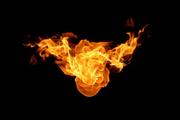 Fire Flames Black Background Abstract — Stock Photo, Image