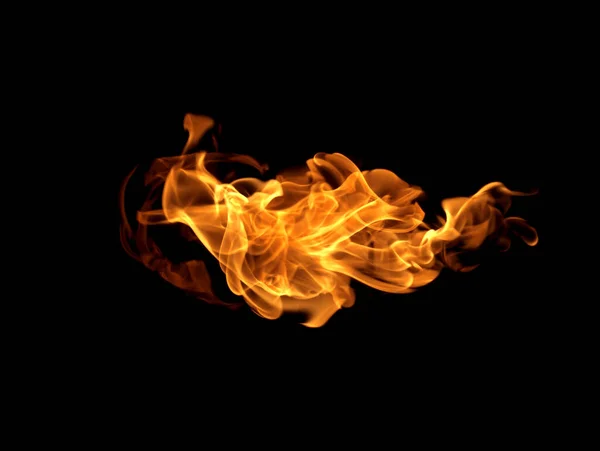 Fire Flames Black Background Abstract — Stock Photo, Image