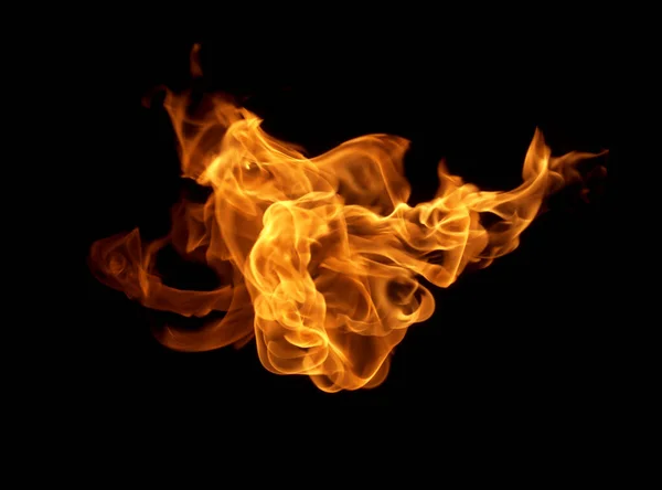 Fire Flames Black Background Abstract — Stock Photo, Image